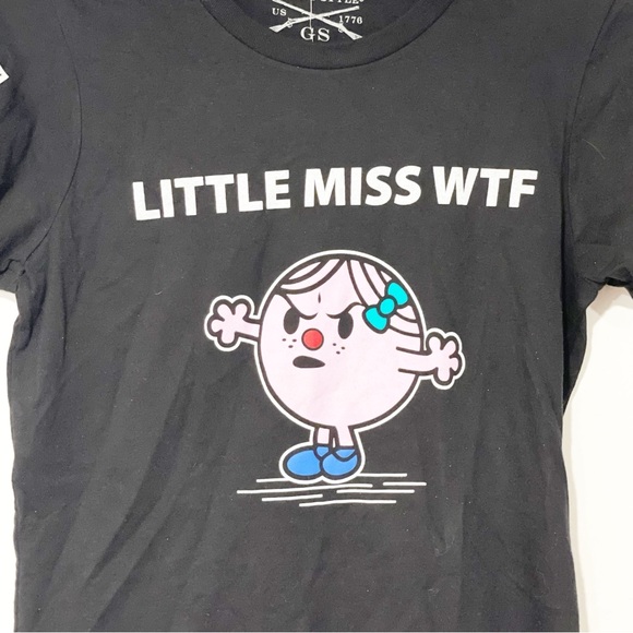 Gruntstyle WOMEN'S Size Small Black WTF SLIM FIT T-SHIRT NEW - Picture 2 of 4